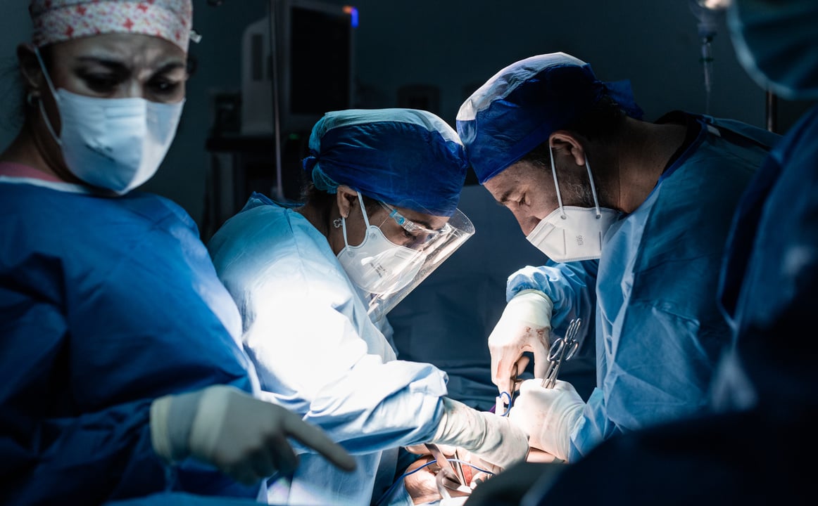 Medical Professionals Working in the Operating Room